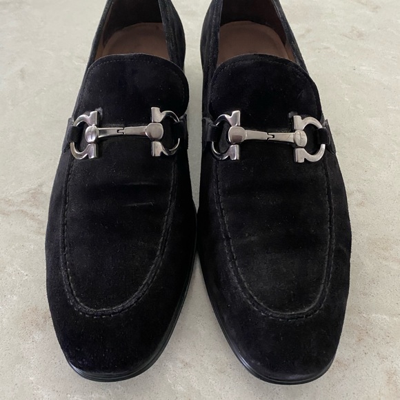 Ferragamo Suede Italian Loafer Size 10E (Wide) - Picture 1 of 6
